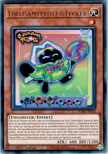 Lollisamtpfote☆Lecker - JUSH-DE018 - Ultra Rare - 1. Auflage - Deutsch - Yugioh - Justice Hunters - mit RC-Fieldcenter von RC