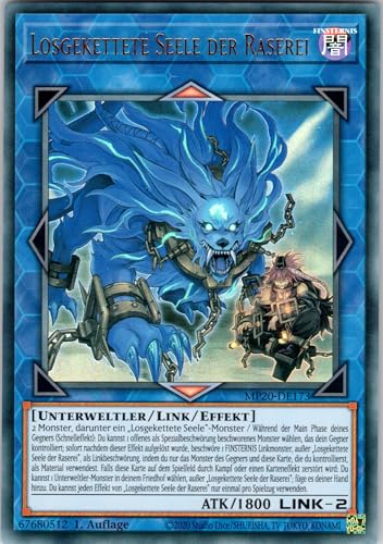 Losgekettete Seele der Raserei - MP20-DE173 - Ultra Rare - 1. Auflage - Deutsch - Yugioh - 2020 Tin of Lost Memories - mit RC-Fieldcenter von RC