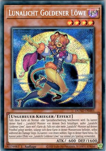 Lunalicht Goldener Löwe - DUAD-DE005 - Secret Rare - 1. Auflage - Deutsch - Yugioh - Duelist's Advance - mit RC-Fieldcenter Lunalicht Goldener Löwe - DUAD-DE005 - Secret Rare - 1. Auflage - Deutsch - Yugioh - Duelist's Advance - mit RC-Fieldcenter von RC