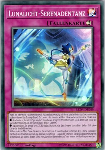 Lunalicht-Serenadentanz - LED4-DE049 - Super Rare - 1. Auflage - Deutsch - Yugioh - Legendary Duelists: Sisters of The Rose - mit RC-Fieldcenter von RC