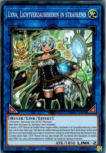 Lyna, Lichtverzaubererin in strahlend - RA04-DE081 - Super Rare - 1. Auflage - Deutsch - Yugioh - Quarter Century Stampede - mit RC-Fieldcenter Lyna, Lichtverzaubererin in strahlend - RA04-DE081 - Super Rare - 1. Auflage - Deutsch - Yugioh - Quarter Century Stampede - mit RC-Fieldcenter von RC