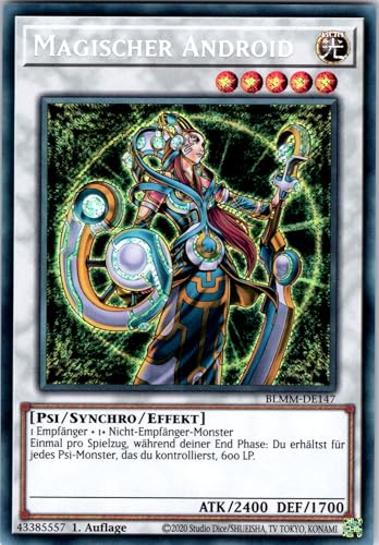 Magischer Android - BLMM-DE147 - Secret Rare - 1. Auflage - Deutsch - Yugioh - Battles of Legend: Monster Mayhem - mit RC-Fieldcenter von RC