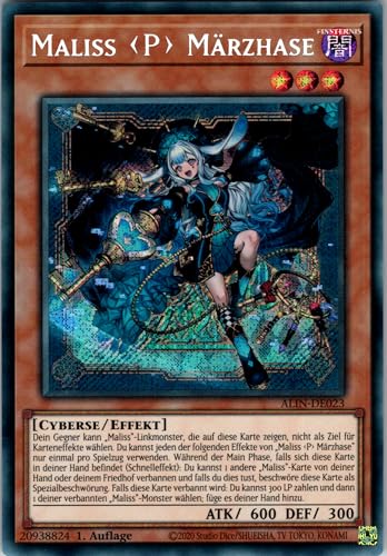Maliss P Märzhase - ALIN-DE023 - Secret Rare - 1. Auflage - Deutsch - Yugioh - Alliance Insight - mit RC-Fieldcenter von RC