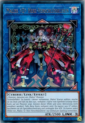 Maliss Q Herz-Verschlüsselerin - CRBR-DE020 - Ultra Rare - 1. Auflage - Deutsch - Yugioh - Crossover Breakers - mit RC-Fieldcenter von RC