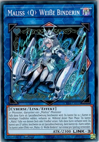 Maliss Q Weiße Binderin - CRBR-DE019 - Super Rare - 1. Auflage - Deutsch - Yugioh - Crossover Breakers - mit RC-Fieldcenter von RC