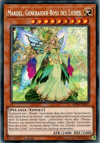 Mardel, Generaider-Boss des Lichts - MYFI-DE027 - Secret Rare - 1. Auflage - Deutsch - Yugioh - Mystic Fighters - mit RC-Fieldcenter von RC