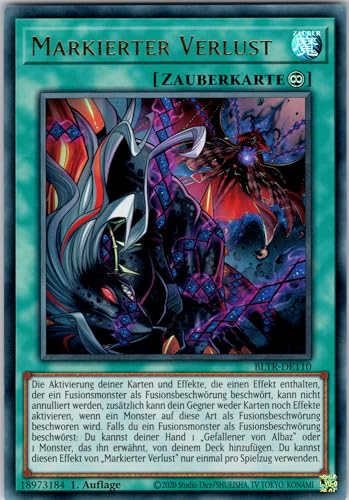 Markierter Verlust - BLTR-DE110 - Ultra Rare - 1. Auflage - Deutsch - Yugioh - Battles of Legend: Terminal Revenge - mit RC-Fieldcenter Markierter Verlust - BLTR-DE110 - Ultra Rare - 1. Auflage - Deutsch - Yugioh - Battles of Legend: Terminal Revenge - mit RC-Fieldcenter von RC