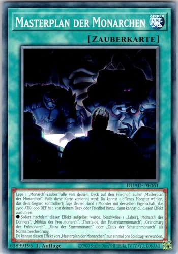 Masterplan der Monarchen - DUAD-DE061 - Common - 1. Auflage - Deutsch - Yugioh - Duelist's Advance - mit RC-Fieldcenter Masterplan der Monarchen - DUAD-DE061 - Common - 1. Auflage - Deutsch - Yugioh - Duelist's Advance - mit RC-Fieldcenter von RC