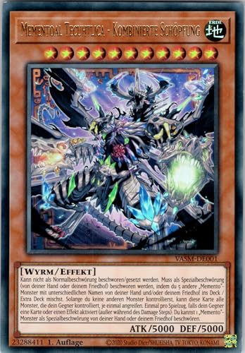 Mementoal Tecuhtlica - Kombinierte Schöpfung - VASM-DE001 - Ultra Rare - 1. Auflage - Deutsch - Yugioh - Valiant Smashers - mit RC-Fieldcenter von RC