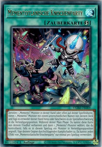Mementotlanische Knochenparty - VASM-DE009 - Rare - 1. Auflage - Deutsch - Yugioh - Valiant Smashers - mit RC-Fieldcenter von RC