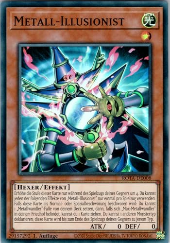 Metall-Illusionist - ROTA-DE008 - Super Rare - 1. Auflage - Deutsch - Yugioh - Rage of The Abyss - mit RC-Fieldcenter von RC