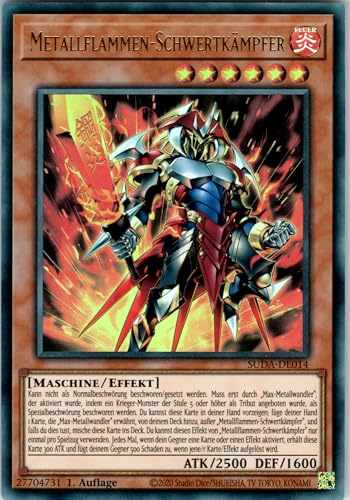 Metallflammen-Schwertkämpfer - SUDA-DE014 - Ultra Rare - 1. Auflage - Deutsch - Yugioh - Supreme Darkness - mit RC-Fieldcenter von RC