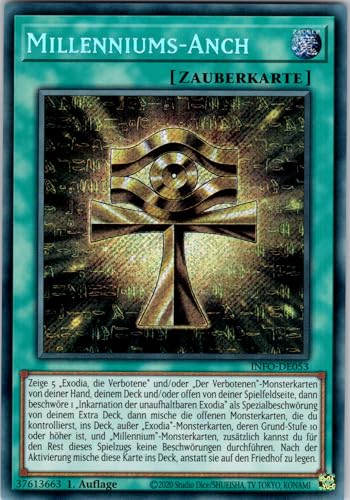 Millenniums-Anch - INFO-DE053 - Secret Rare - 1. Auflage - Deutsch - Yugioh - The Infinite Forbidden - mit RC-Fieldcenter von RC