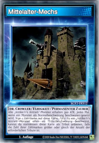 Mittelalter-Mechs - SGX1-DES12 - Common - 1. Auflage - Deutsch - Yugioh - Speed Duel GX: Duel Academy Box - mit RC-Fieldcenter von RC