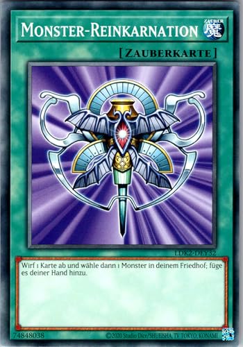 Monster-Reinkarnation - LDK2-DEY32 - Common - Deutsch - Legendary Decks II - mit RC-Fieldcenter von RC