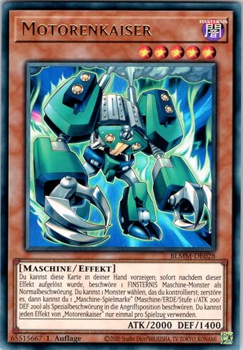Motorenkaiser - BLMM-DE028 - Ultra Rare - 1. Auflage - Deutsch - Yugioh - Battles of Legend: Monster Mayhem - mit RC-Fieldcenter von RC