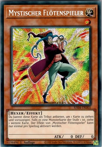 Mystischer Flötenspieler - RA04-DE005 - Secret Rare - 1. Auflage - Deutsch - Yugioh - Quarter Century Stampede - mit RC-Fieldcenter Mystischer Flötenspieler - RA04-DE005 - Secret Rare - 1. Auflage - Deutsch - Yugioh - Quarter Century Stampede - mit RC-Fieldcenter von RC