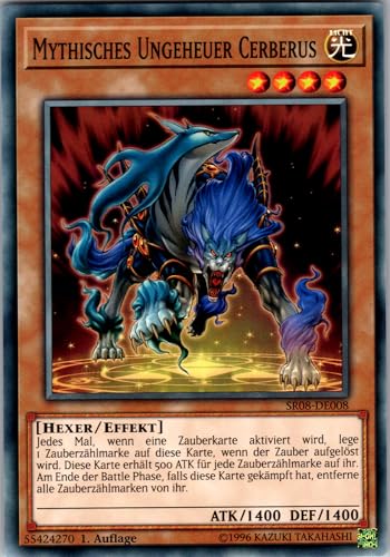 Mythisches Ungeheuer Cerberus - SR08-DE008 - Common - 1. Auflage - Deutsch - Yugioh - Structure Deck: Order of The Spellcasters - mit RC-Fieldcenter von RC