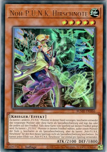 NOH-P.U.N.K. Hirschnote - BLMR-DE066 - Ultra Rare - 1. Auflage - Deutsch - Yugioh - Battles of Legend: Monstrous Revenge - mit RC-Fieldcenter von RC