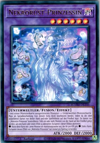 Nekrorüst-Prinzessin - BLMM-DE146 - Ultra Rare - 1. Auflage - Deutsch - Yugioh - Battles of Legend: Monster Mayhem - mit RC-Fieldcenter von RC