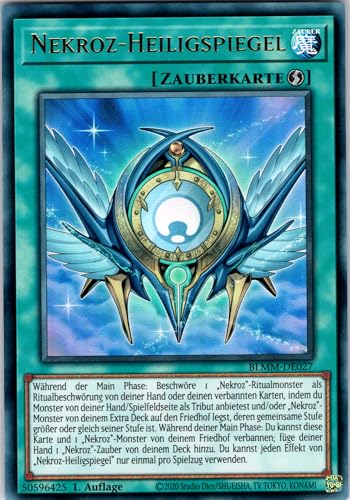 Nekroz-Heiligspiegel - BLMM-DE027 - Ultra Rare - 1. Auflage - Deutsch - Yugioh - Battles of Legend: Monster Mayhem - mit RC-Fieldcenter von RC