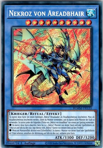 Nekroz von Areadbhair - BLMM-DE135 - Secret Rare - 1. Auflage - Deutsch - Yugioh - Battles of Legend: Monster Mayhem - mit RC-Fieldcenter von RC