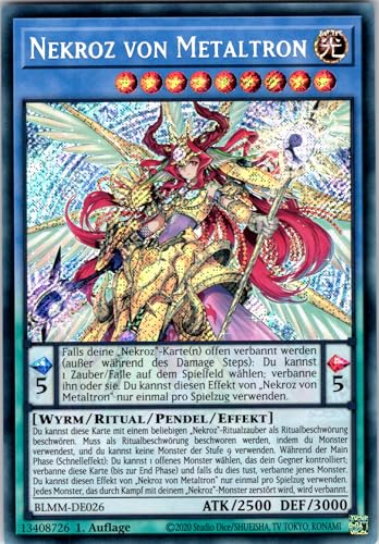 Nekroz von Metaltron - BLMM-DE026 - Secret Rare - 1. Auflage - Deutsch - Yugioh - Battles of Legend: Monster Mayhem - mit RC-Fieldcenter von RC