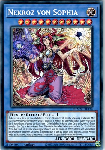 Nekroz von Sophia - BLMM-DE134 - Secret Rare - 1. Auflage - Deutsch - Yugioh - Battles of Legend: Monster Mayhem - mit RC-Fieldcenter von RC