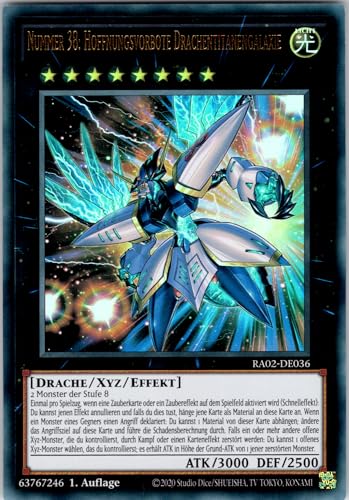 Nummer 38: Hoffnungsvorbote Drachentitanengalaxie - RA02-DE036 - Ultra Rare - 1. Auflage - Deutsch - Yugioh - 25th Anniversary Rarity Collection II - mit RC-Fieldcenter von RC