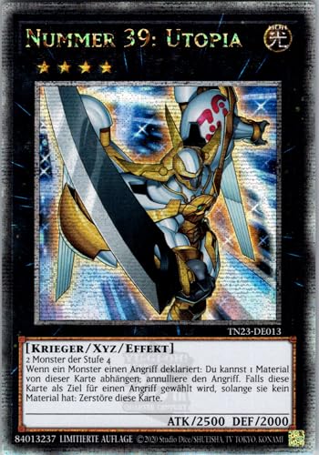 Nummer 39: Utopia - TN23-DE013 - Quarter Century Secret Rare - Deutsch - Yugioh - 25th Anniversary Tin: Dueling Heroes - mit RC-Fieldcenter von RC