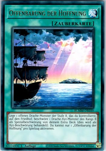 Offenbarung der Hoffnung - BLMM-DE039 - Ultra Rare - 1. Auflage - Deutsch - Yugioh - Battles of Legend: Monster Mayhem - mit RC-Fieldcenter von RC