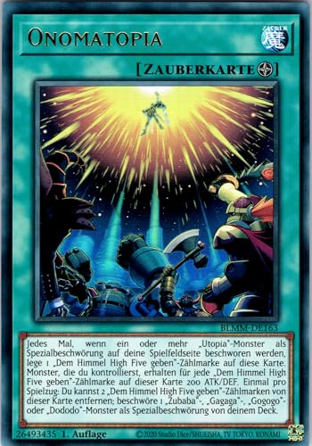 Onomatopia - BLMM-DE163 - Ultra Rare - 1. Auflage - Deutsch - Yugioh - Battles of Legend: Monster Mayhem - mit RC-Fieldcenter von RC
