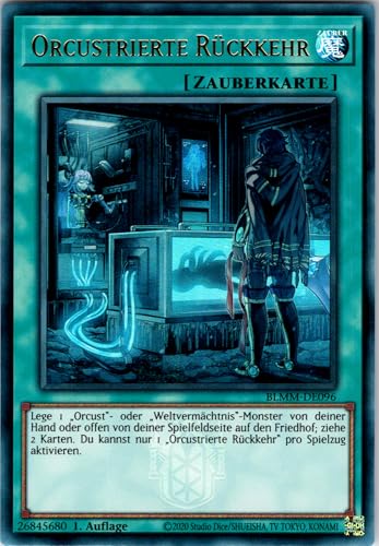 Orcustrierte Rückkehr - BLMM-DE096 - Ultra Rare - 1. Auflage - Deutsch - Yugioh - Battles of Legend: Monster Mayhem - mit RC-Fieldcenter von RC