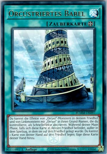 Orcustriertes Babel - BLMM-DE097 - Ultra Rare - 1. Auflage - Deutsch - Yugioh - Battles of Legend: Monster Mayhem - mit RC-Fieldcenter von RC