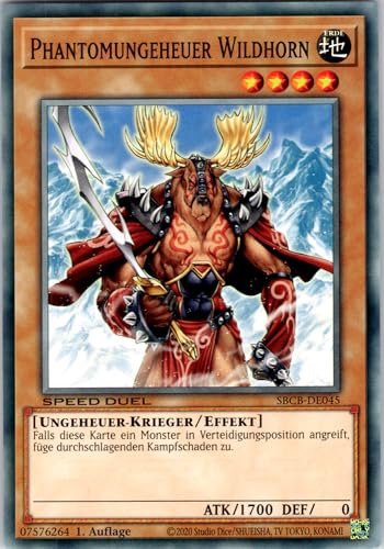 Phantomungeheuer Wildhorn - SBCB-DE045 - Common - 1. Auflage - Deutsch - Yugioh - Speed Duel: Battle City Box - mit RC-Fieldcenter Phantomungeheuer Wildhorn - SBCB-DE045 - Common - 1. Auflage - Deutsch - Yugioh - Speed Duel: Battle City Box - mit RC-Fieldcenter von RC