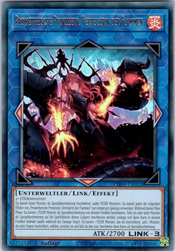 Prometheische Prinzessin, Verteilerin der Flammen - PHNI-DE052 - Ultra Rare - 1. Auflage - Deutsch - Yugioh - Phantom Nightmare - mit RC-Fieldcenter von RC