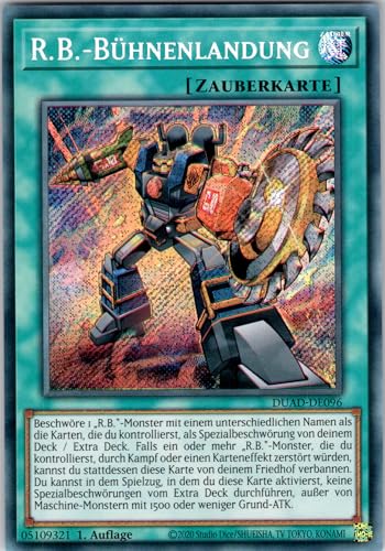 R.B.-Bühnenlandung - DUAD-DE096 - Secret Rare - 1. Auflage - Deutsch - Yugioh - Duelist's Advance - mit RC-Fieldcenter R.B.-Bühnenlandung - DUAD-DE096 - Secret Rare - 1. Auflage - Deutsch - Yugioh - Duelist's Advance - mit RC-Fieldcenter von RC