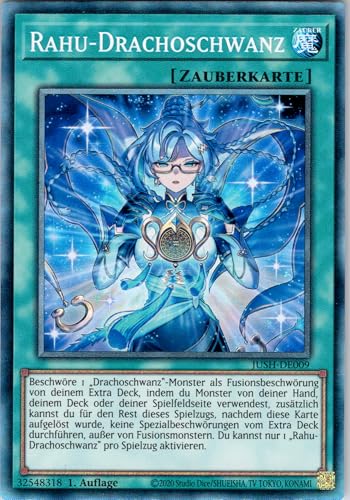 Rahu-Drachoschwanz - JUSH-DE009 - Collectors Rare - 1. Auflage - Deutsch - Yugioh - Justice Hunters - mit RC-Fieldcenter von RC