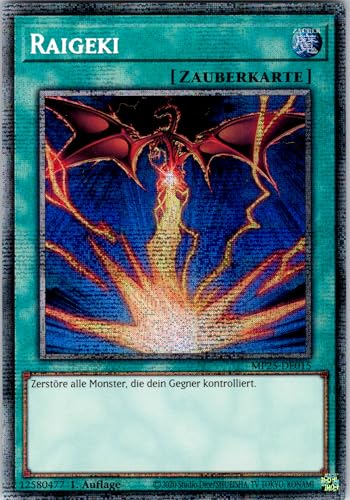 Raigeki - MP25-DE015 - Starlight Rare - 1. Auflage - Deutsch - Yugioh - 2025 Mega-Pack Tin - mit RC-Fieldcenter von RC