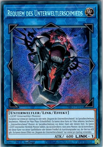 Requiem des Unterweltlerschmieds - INFO-DE046 - Secret Rare - 1. Auflage - Deutsch - Yugioh - The Infinite Forbidden - mit RC-Fieldcenter von RC