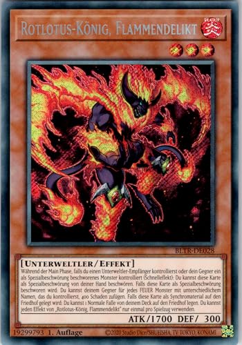 Rotlotus-König, Flammendelikt - BLTR-DE028 - Secret Rare - 1. Auflage - Deutsch - Yugioh - Battles of Legend: Terminal Revenge - mit RC-Fieldcenter Rotlotus-König, Flammendelikt - BLTR-DE028 - Secret Rare - 1. Auflage - Deutsch - Yugioh - Battles of Legend: Terminal Revenge - mit RC-Fieldcenter von RC