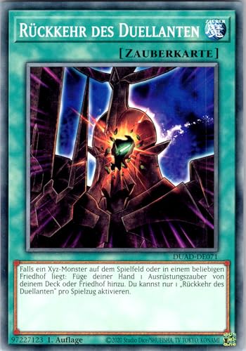 Rückkehr des Duellanten - DUAD-DE071 - Common - 1. Auflage - Deutsch - Yugioh - Duelist's Advance - mit RC-Fieldcenter Rückkehr des Duellanten - DUAD-DE071 - Common - 1. Auflage - Deutsch - Yugioh - Duelist's Advance - mit RC-Fieldcenter von RC