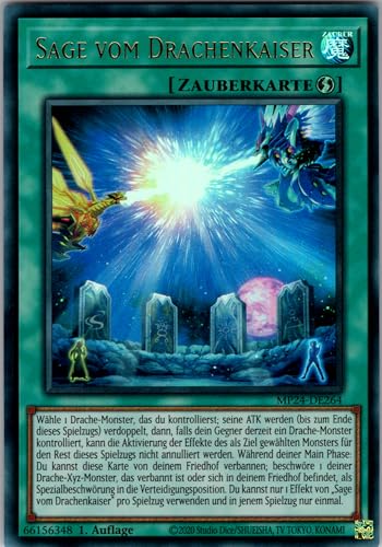Sage vom Drachenkaiser - MP24-DE264 - Ultra Rare - 1. Auflage - Deutsch - Yugioh - 25th Anniversary Tin: Dueling Mirrors - mit RC-Fieldcenter von RC