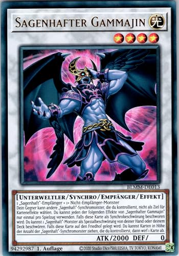 Sagenhafter Gammajin - BLMM-DE013 - Ultra Rare - 1. Auflage - Deutsch - Yugioh - Battles of Legend: Monster Mayhem - mit RC-Fieldcenter von RC