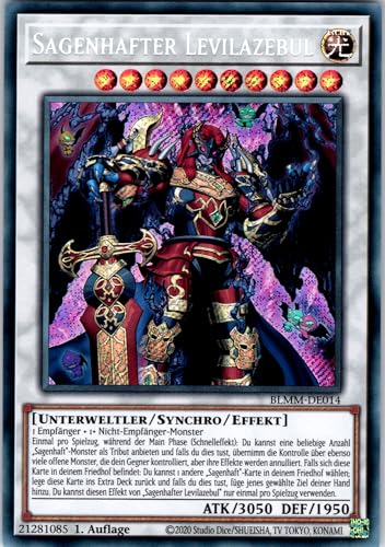 Sagenhafter Levilazebul - BLMM-DE014 - Secret Rare - 1. Auflage - Deutsch - Yugioh - Battles of Legend: Monster Mayhem - mit RC-Fieldcenter von RC