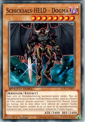 Schicksals-HELD - Dogma - SGX1-DEB07 - Common - 1. Auflage - Deutsch - Yugioh - Speed Duel GX: Duel Academy Box - mit RC-Fieldcenter Schicksals-HELD - Dogma - SGX1-DEB07 - Common - 1. Auflage - Deutsch - Yugioh - Speed Duel GX: Duel Academy Box - mit RC-Fieldcenter von RC