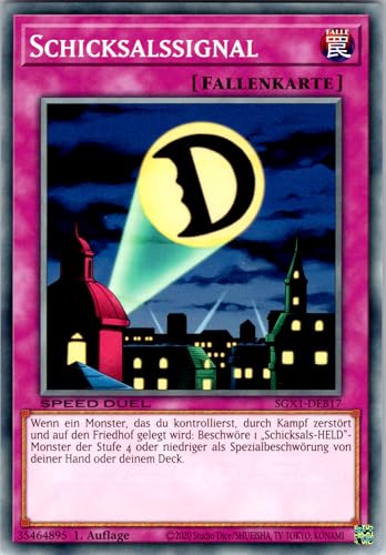 Schicksalssignal - SGX1-DEB17 - Common - 1. Auflage - Deutsch - Yugioh - Speed Duel GX: Duel Academy Box - mit RC-Fieldcenter Schicksalssignal - SGX1-DEB17 - Common - 1. Auflage - Deutsch - Yugioh - Speed Duel GX: Duel Academy Box - mit RC-Fieldcenter von RC