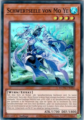 Schwertseele von Mo Ye - MZTM-DE080 - Super Rare - 1. Auflage - Deutsch - Yugioh - Maze of The Master - mit RC-Fieldcenter von RC