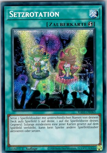 Setzrotation - RA03-DE065 - Secret Rare - 1. Auflage - Deutsch - Yugioh - Quarter Century Bonanza - mit RC-Fieldcenter von RC