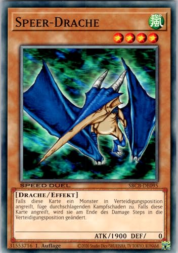 Speer-Drache - SBCB-DE095 - Common - 1. Auflage - Deutsch - Yugioh - Speed Duel: Battle City Box - mit RC-Fieldcenter Speer-Drache - SBCB-DE095 - Common - 1. Auflage - Deutsch - Yugioh - Speed Duel: Battle City Box - mit RC-Fieldcenter von RC